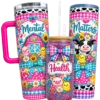 tumblers Cat Mom Leopard Print 20oz Stainless Steel Tumbler | Cute Cat Lover Gift