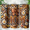 product_tumblers Cat Mom Leopard Print 20oz Stainless Steel Tumbler | Cute Cat Lover Gift
